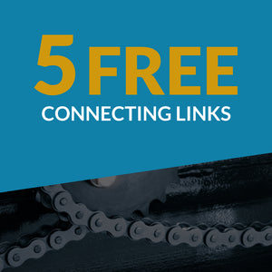 #50 Roller Chain x 50 feet + 5 Free Connecting Links