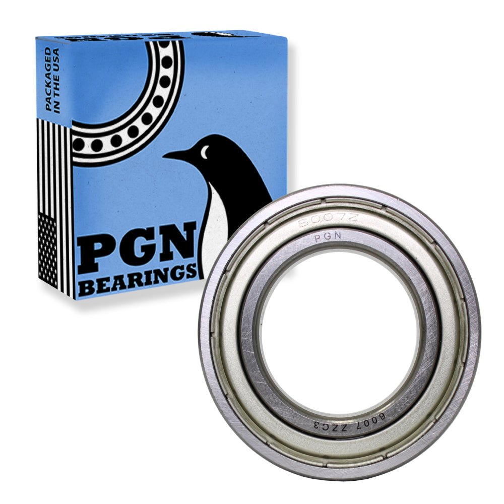 6007-ZZ Bearing - Lubricated Chrome Steel Sealed Ball Bearing - 35x62x14mm Bearings with Metal Shield & High RPM Support