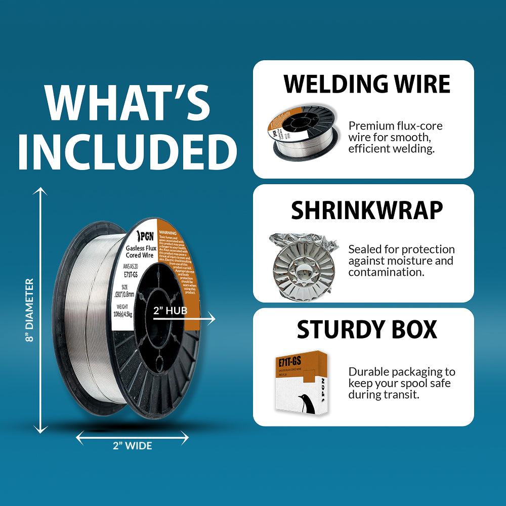 E71T-GS .030" Gasless Flux Core Welding Wire - 10lbs