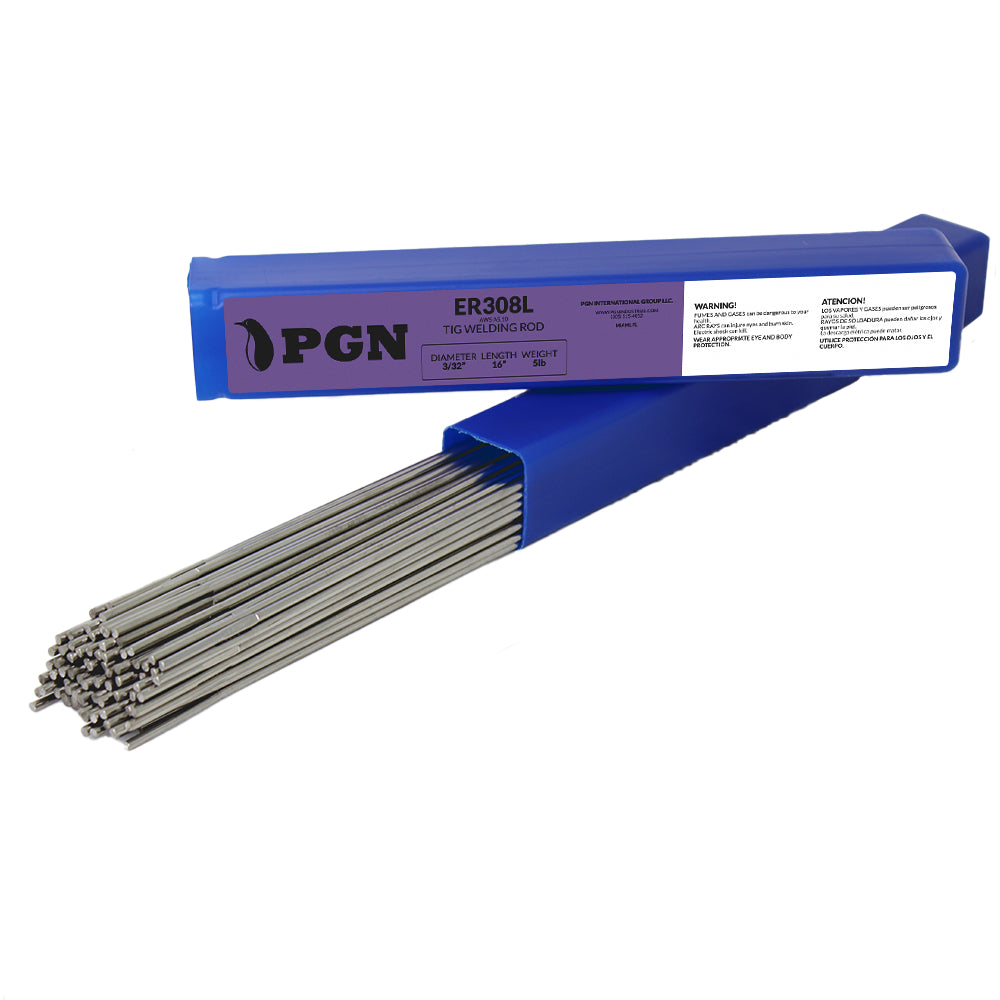 ER308L Stainless Steel TIG Welding Rod - 5lbs, 3/32" x 16"