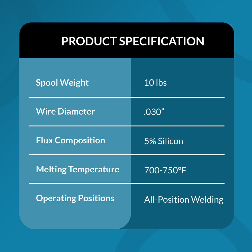 E71T-GS .030" Gasless Flux Core Welding Wire - 10lbs