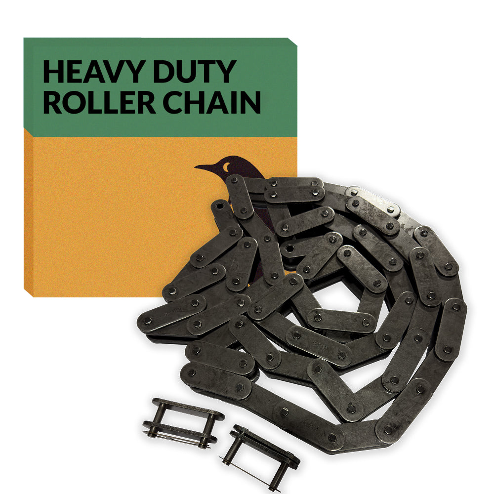 C2080H Heavy Duty Conveyor Roller Chain x 10 Feet + 2 Connecting Links