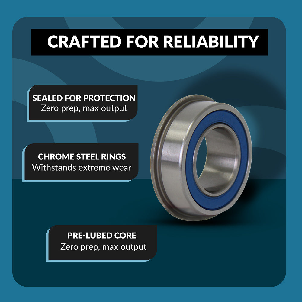 6202-2RS Flanged - 5/8" x 1-3/8" Flanged Ball Bearing