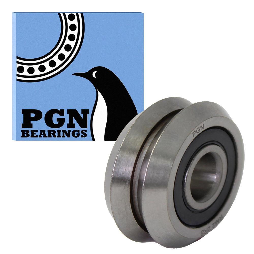 RM2-2RS 3/8" V-Groove Ball Bearing – Rubber Sealed, Chrome Steel, PGN Bearings