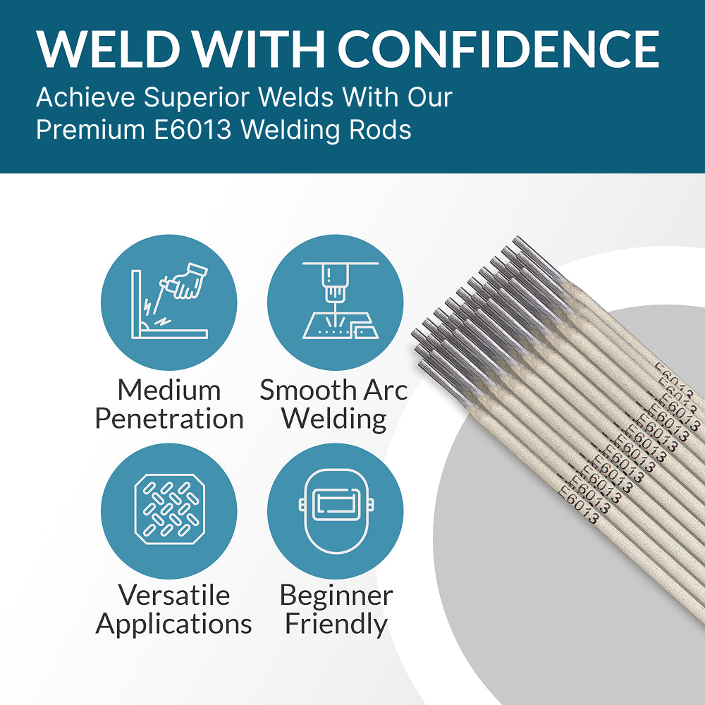 E6013 Welding Rod 5/32" 5LB β Carbon Steel Stick Electrodes
