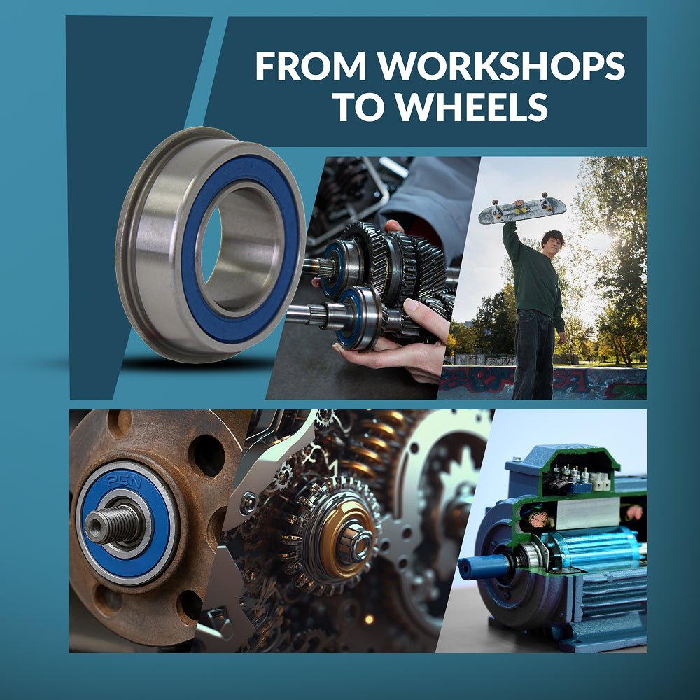 6202-2RS Flanged - 5/8" x 1-3/8" Flanged Ball Bearing