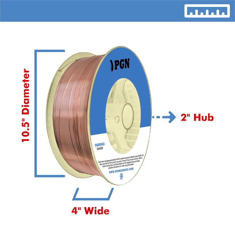ER70S6 .023" Mild Steel MIG Wire 33 Lbs PGN PGN Bearings