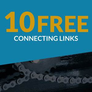 #35 Roller Chain x 100 feet + 10 Free Connecting Links