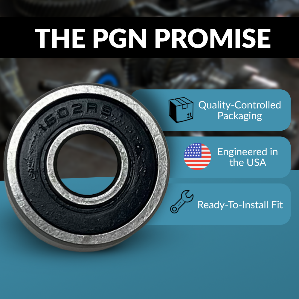 PGN 1602-2RS Bearing - C0 Pre-Lubricated Chrome Steel Sealed Ball Bearing