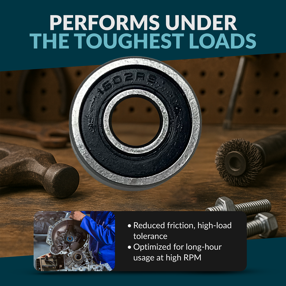 PGN 1602-2RS Bearing - C0 Pre-Lubricated Chrome Steel Sealed Ball Bearing