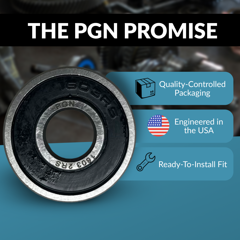 PGN 1603-2RS Bearing - C0 Pre-Lubricated Chrome Steel Sealed Ball Bearing