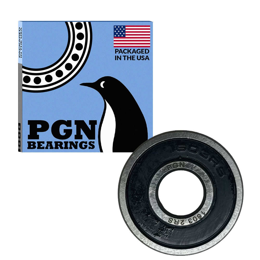 PGN 1603-2RS Bearing - C0 Pre-Lubricated Chrome Steel Sealed Ball Bearing