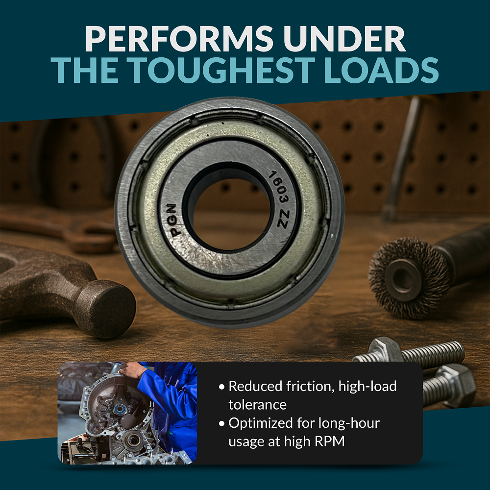 PGN 1603-ZZ Bearing - C0 Pre-Lubricated Chrome Steel Sealed Ball Bearing