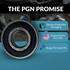 PGN 1604-2RS Bearing - C0 Pre-Lubricated Chrome Steel Sealed Ball Bearing