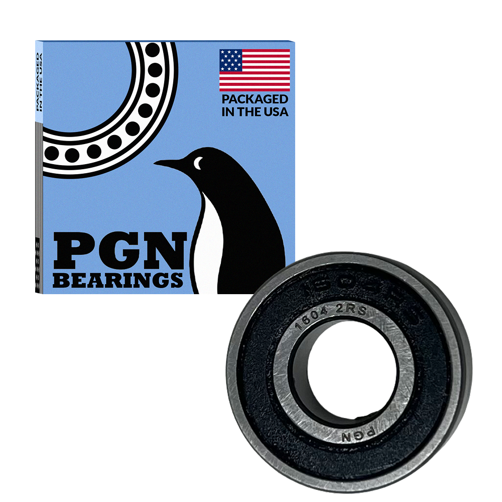 PGN 1604-2RS Bearing - C0 Pre-Lubricated Chrome Steel Sealed Ball Bearing