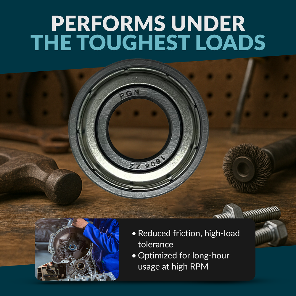 PGN 1604-ZZ Bearing - C0 Pre-Lubricated Chrome Steel Sealed Ball Bearing
