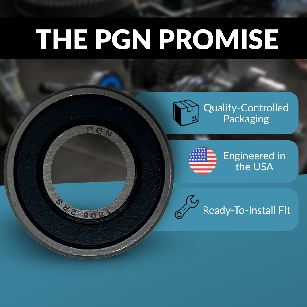 PGN 1606-2RS Bearing - C0 Pre-Lubricated Chrome Steel Sealed Ball Bearing