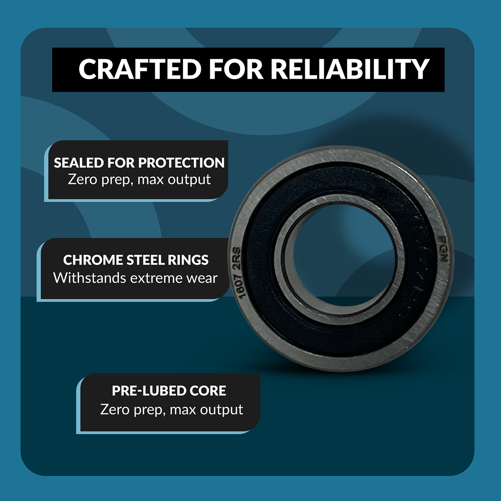 PGN 1607-2RS Bearing - C0 Pre-Lubricated Chrome Steel Sealed Ball Bearing