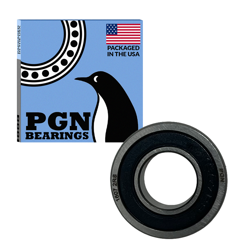 PGN 1607-2RS Bearing - C0 Pre-Lubricated Chrome Steel Sealed Ball Bearing