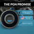 PGN 1614-2RS Bearing - C0 Pre-Lubricated Chrome Steel Sealed Ball Bearing
