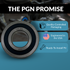 PGN 1640-2RS Bearing - C0 Pre-Lubricated Chrome Steel Sealed Ball Bearing