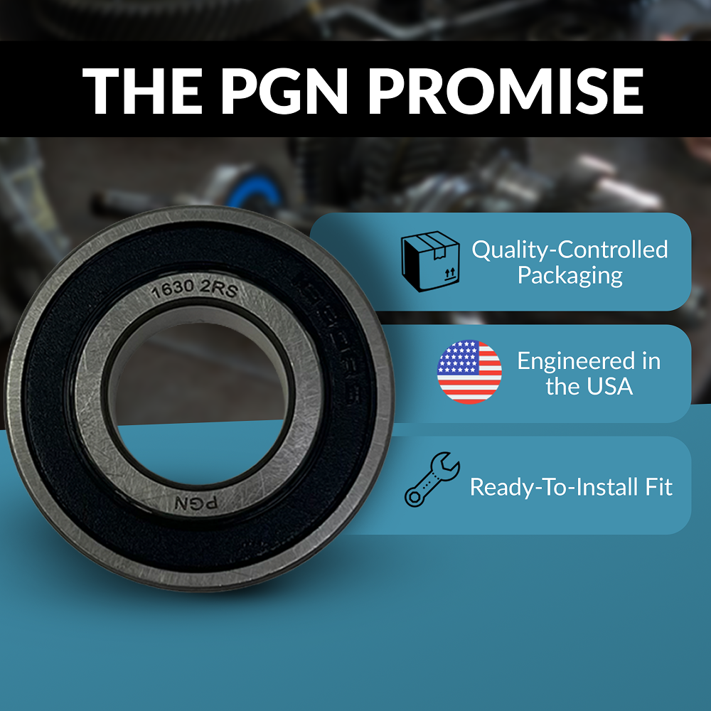 PGN 1630-2RS Bearing - C0 Pre-Lubricated Chrome Steel Sealed Ball Bearing
