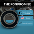 PGN 1630-2RS Bearing - C0 Pre-Lubricated Chrome Steel Sealed Ball Bearing