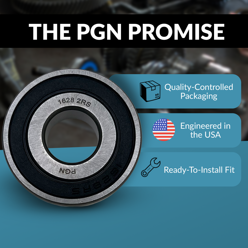 PGN 1628-2RS Bearing - C0 Pre-Lubricated Chrome Steel Sealed Ball Bearing