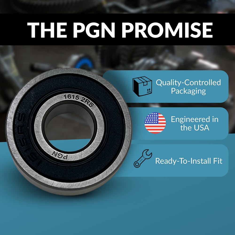 PGN 1615-2RS Bearing - C0 Pre-Lubricated Chrome Steel Sealed Ball Bearing