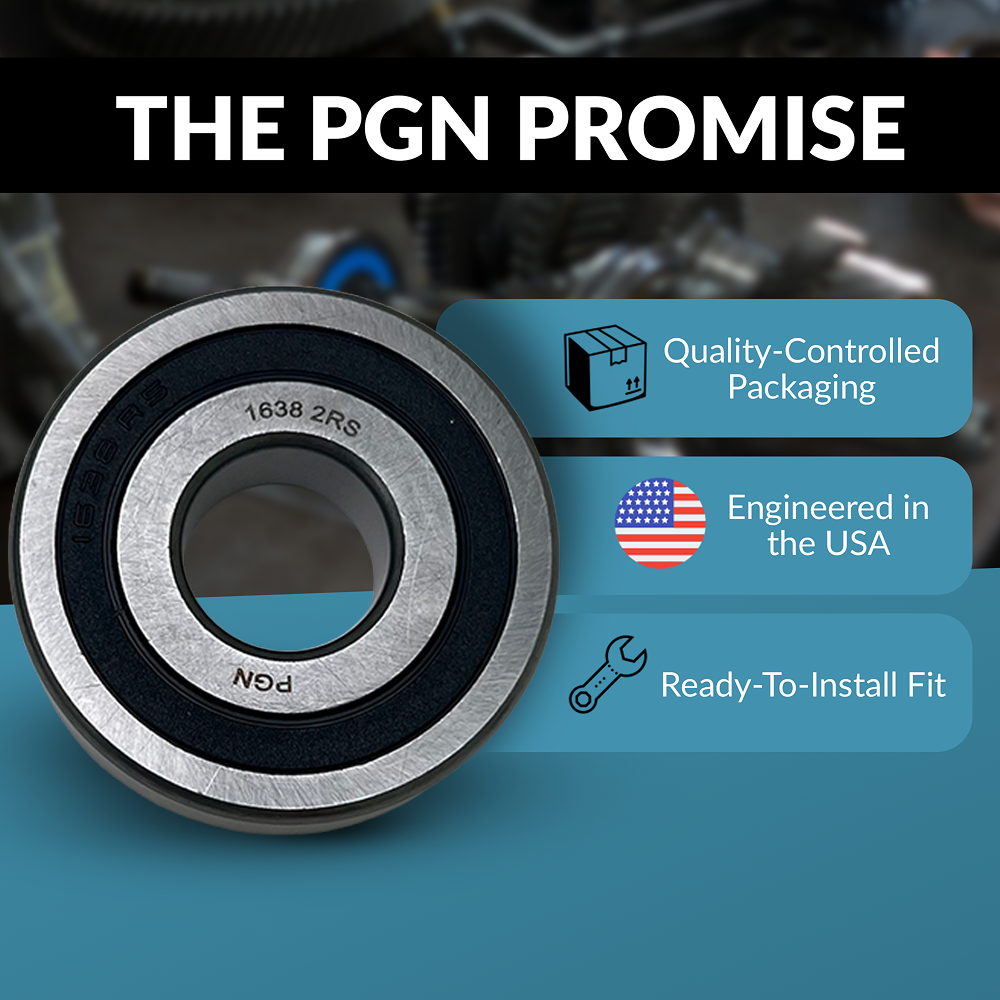 PGN 1638-2RS Bearing - C0 Pre-Lubricated Chrome Steel Sealed Ball Bearing