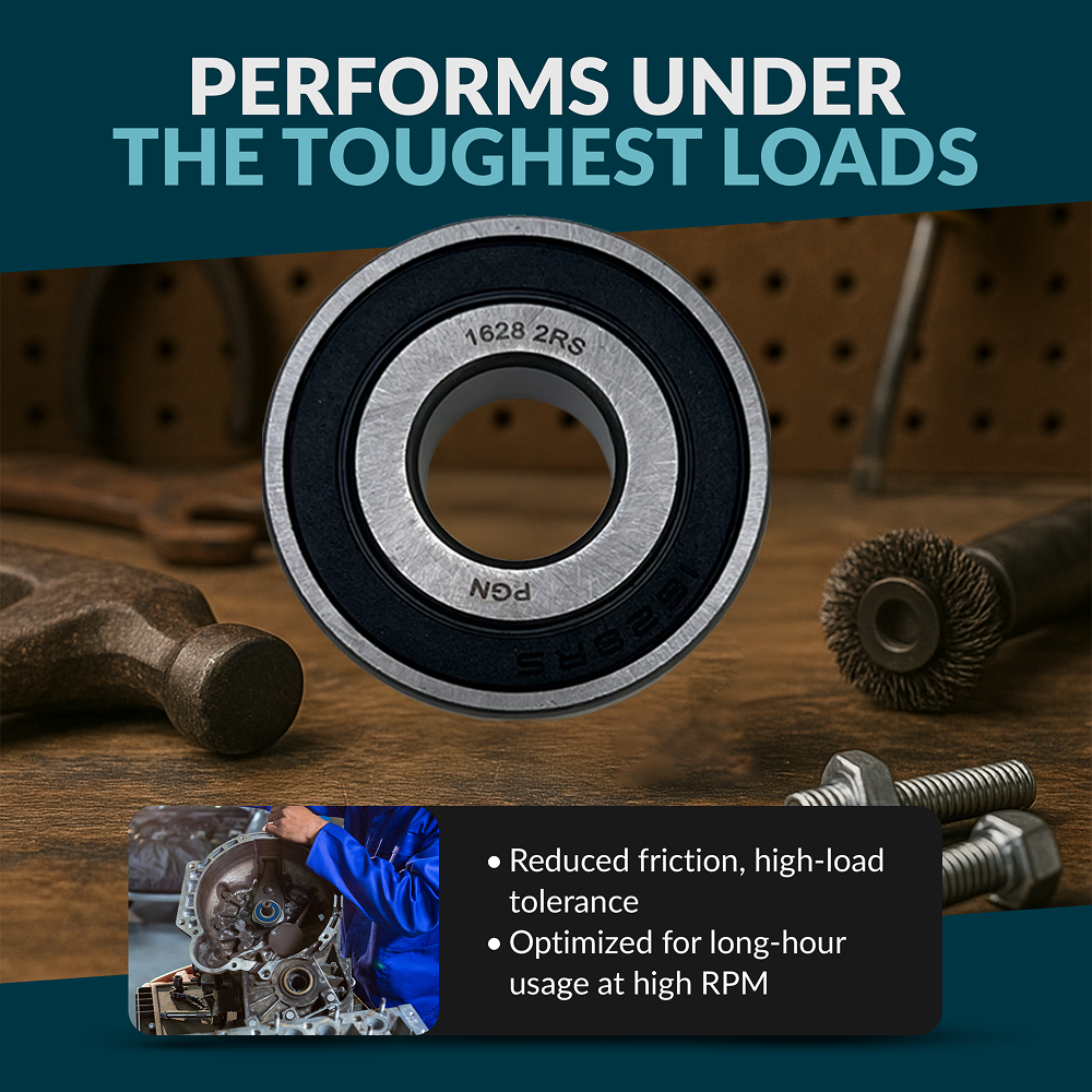 PGN 1628-2RS Bearing - C0 Pre-Lubricated Chrome Steel Sealed Ball Bearing