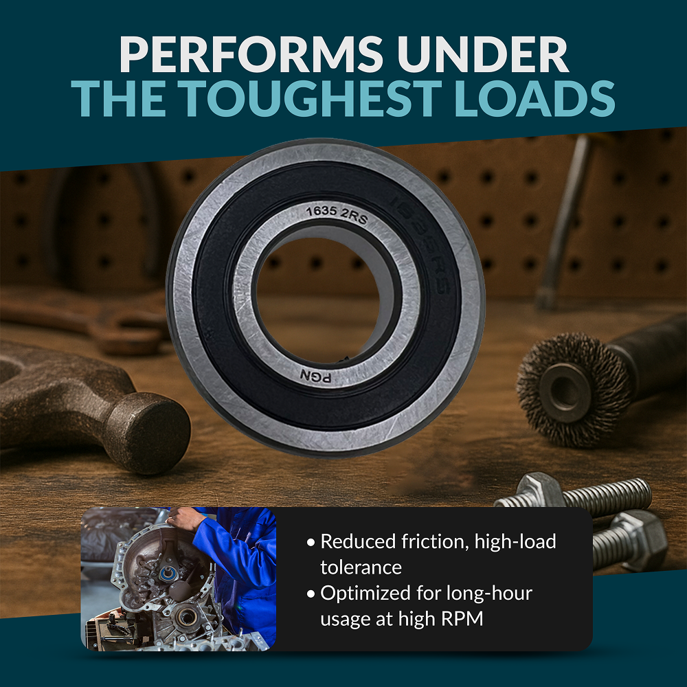 PGN 1635-2RS Bearing - C0 Pre-Lubricated Chrome Steel Sealed Ball Bearing