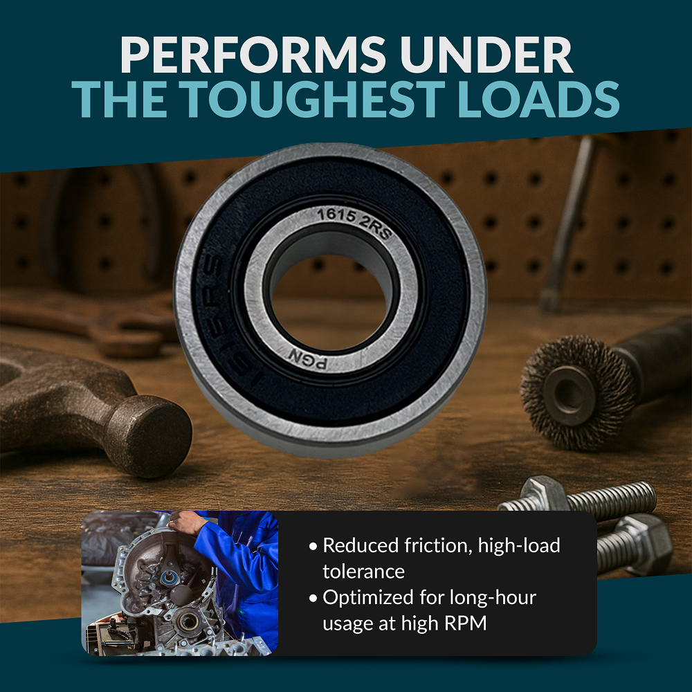 PGN 1615-2RS Bearing - C0 Pre-Lubricated Chrome Steel Sealed Ball Bearing