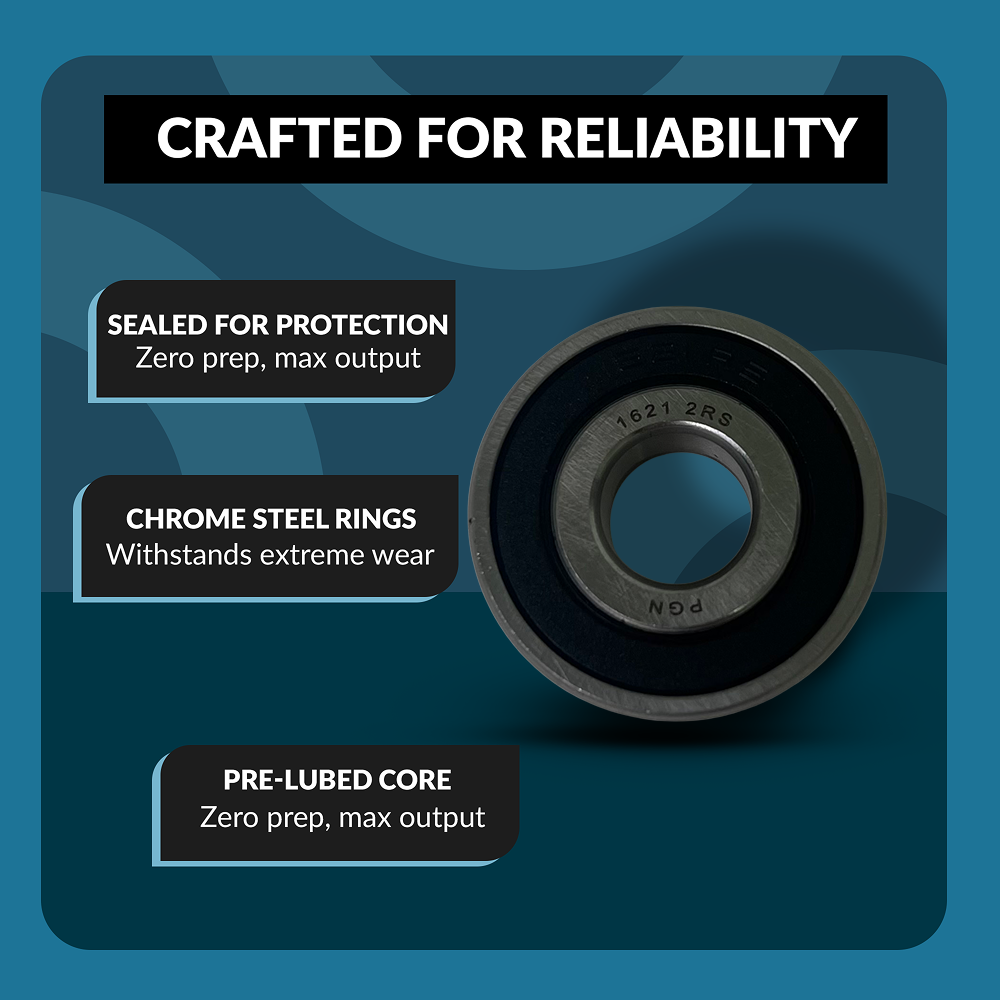 PGN 1621-2RS Bearing - C0 Pre-Lubricated Chrome Steel Sealed Ball Bearing
