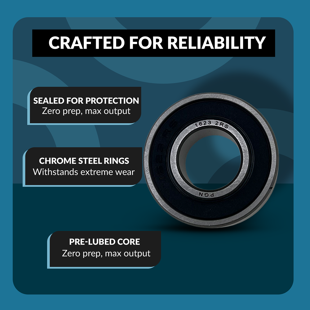 PGN 1623-2RS Bearing - C0 Pre-Lubricated Chrome Steel Sealed Ball Bearing