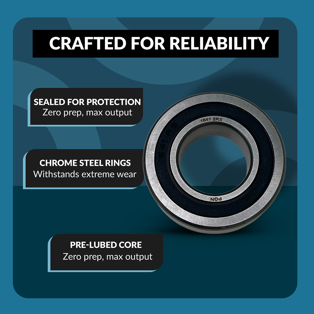 PGN 1641-2RS Bearing - C0 Pre-Lubricated Chrome Steel Sealed Ball Bearing