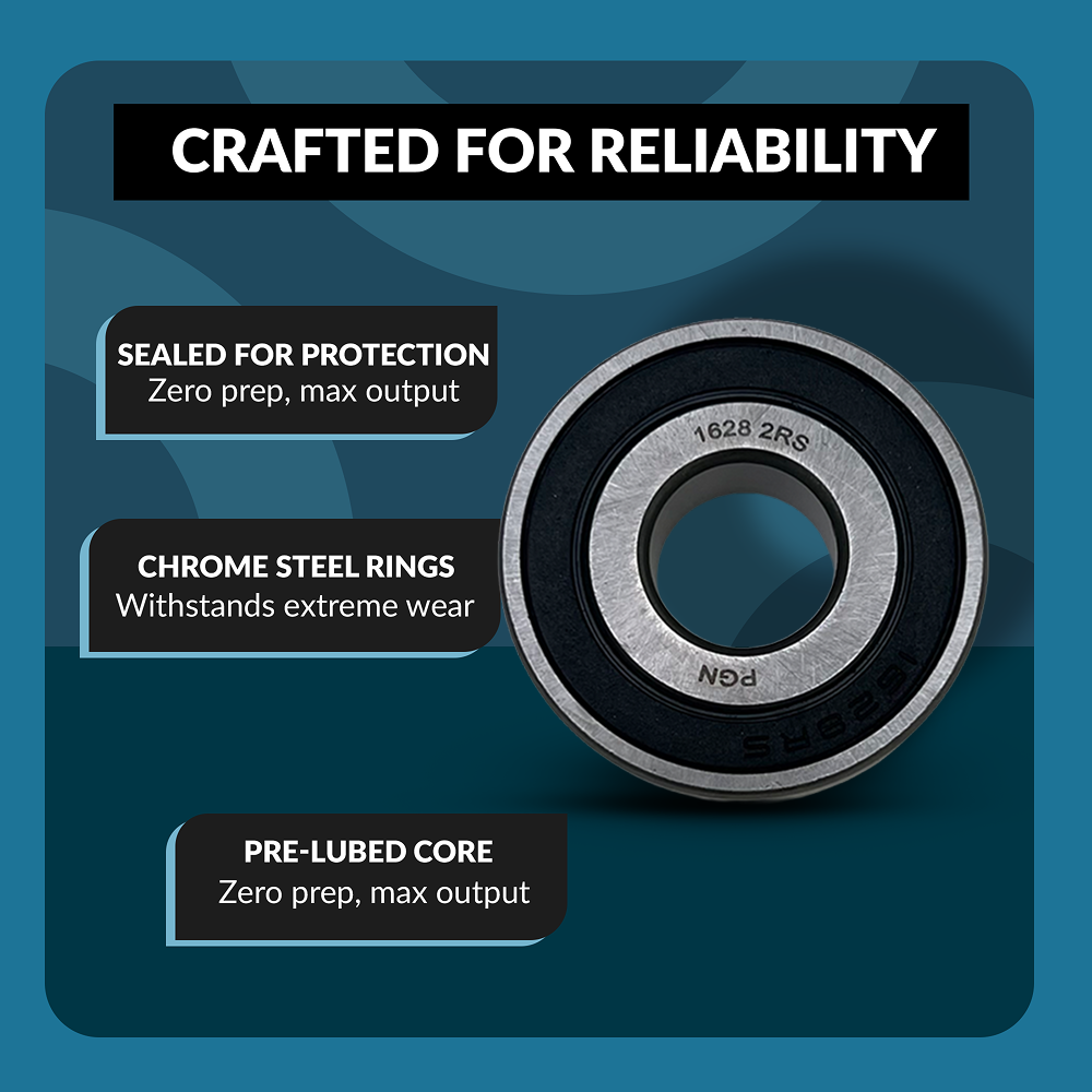 PGN 1628-2RS Bearing - C0 Pre-Lubricated Chrome Steel Sealed Ball Bearing