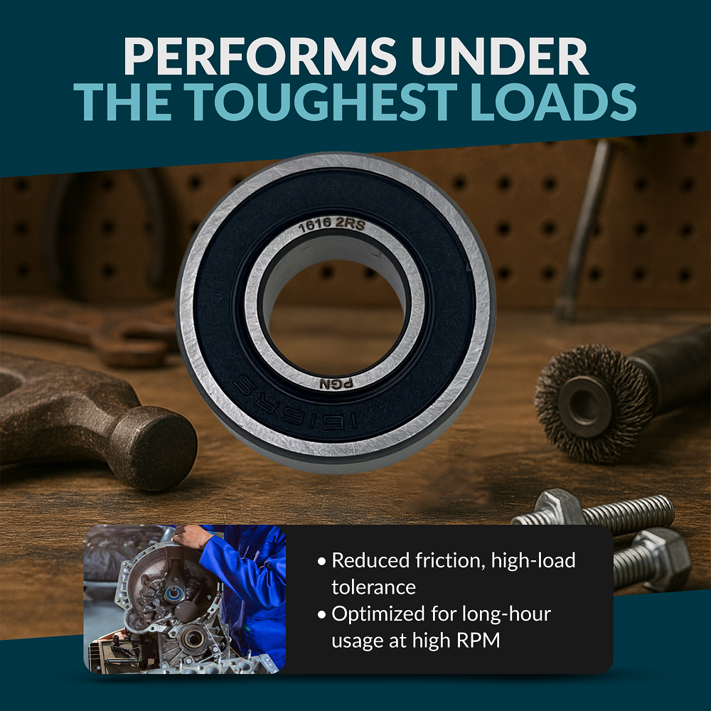 PGN 1616-2RS Bearing - C0 Pre-Lubricated Chrome Steel Sealed Ball Bearing