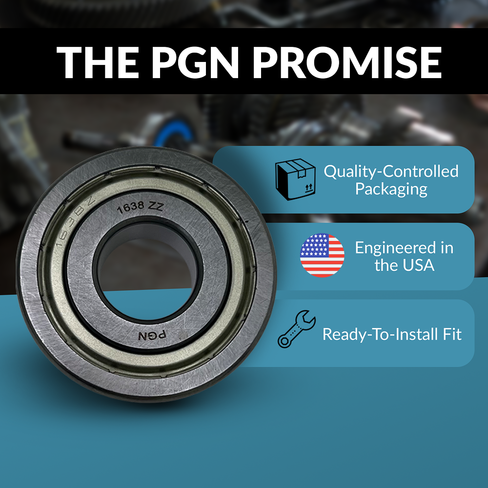 PGN 1638-ZZ Bearing - C0 Pre-Lubricated Chrome Steel Sealed Ball Bearing