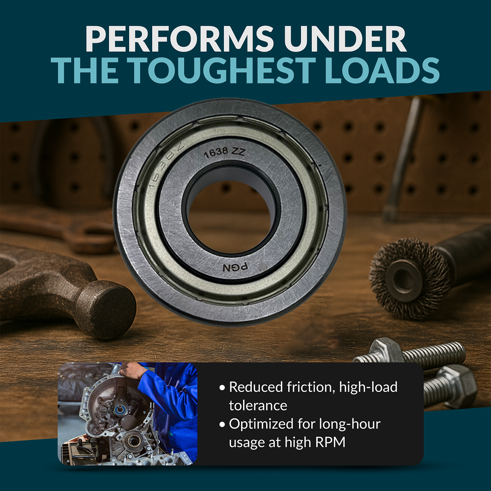 PGN 1638-ZZ Bearing - C0 Pre-Lubricated Chrome Steel Sealed Ball Bearing