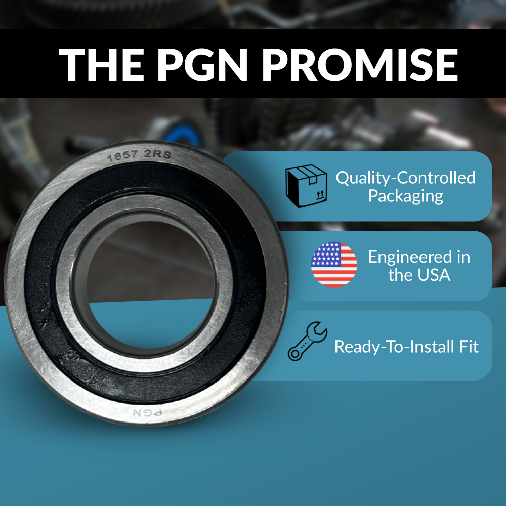 PGN 1657-2RS Bearing - C0 Pre-Lubricated Chrome Steel Sealed Ball Bearing