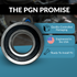 PGN 1657-2RS Bearing - C0 Pre-Lubricated Chrome Steel Sealed Ball Bearing
