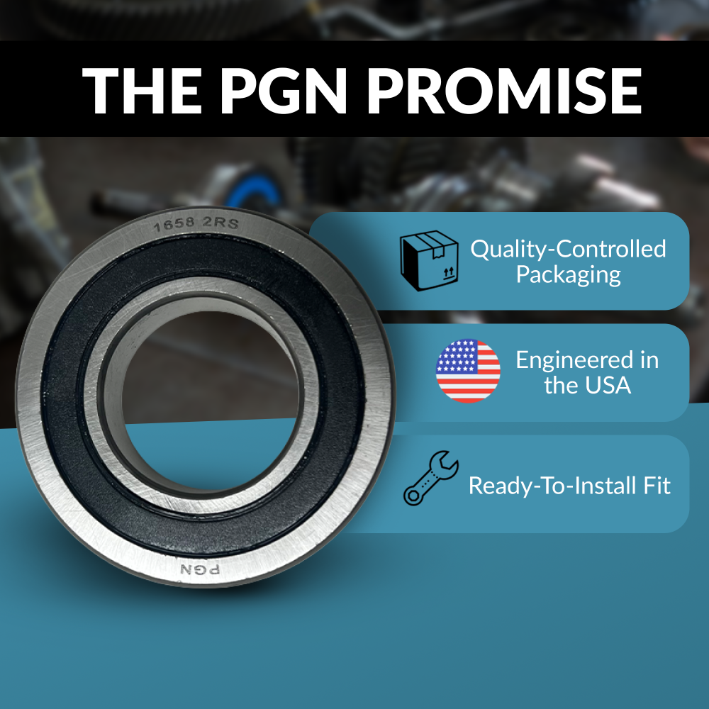 PGN 1658-2RS Bearing - C0 Pre-Lubricated Chrome Steel Sealed Ball Bearing