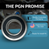 PGN 1658-2RS Bearing - C0 Pre-Lubricated Chrome Steel Sealed Ball Bearing