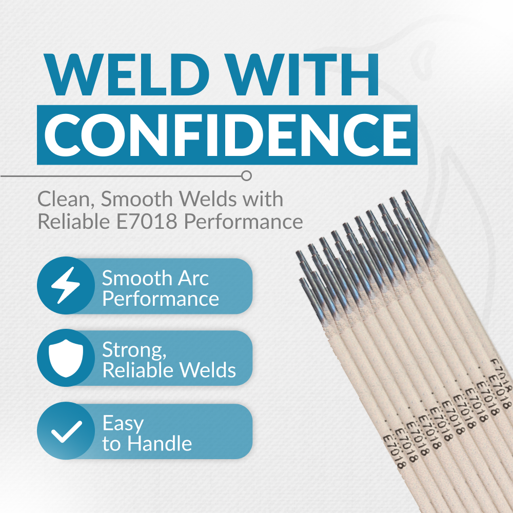 E7018 3/32" 5LB Low Hydrogen Welding Rods, AC/DC