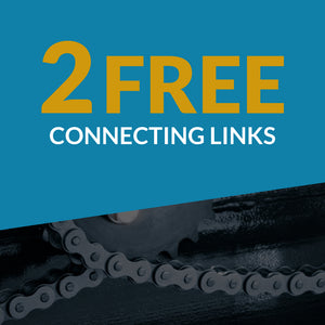 #25 Roller Chain x 10 feet + 2 Free Connecting Links