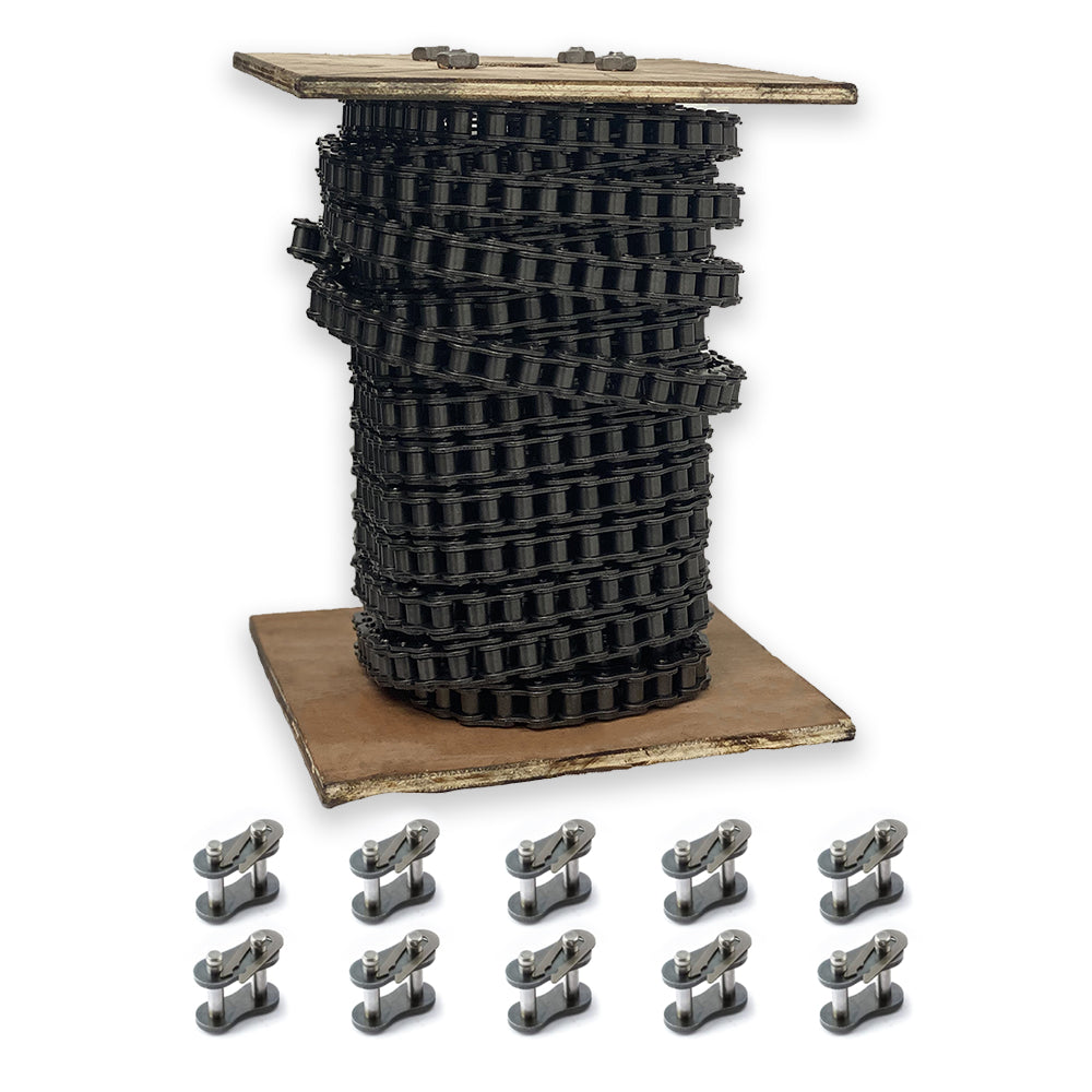 Box Ofroller Chain #40 Roller Chain x 100 feet + 10 Free Links – PGN