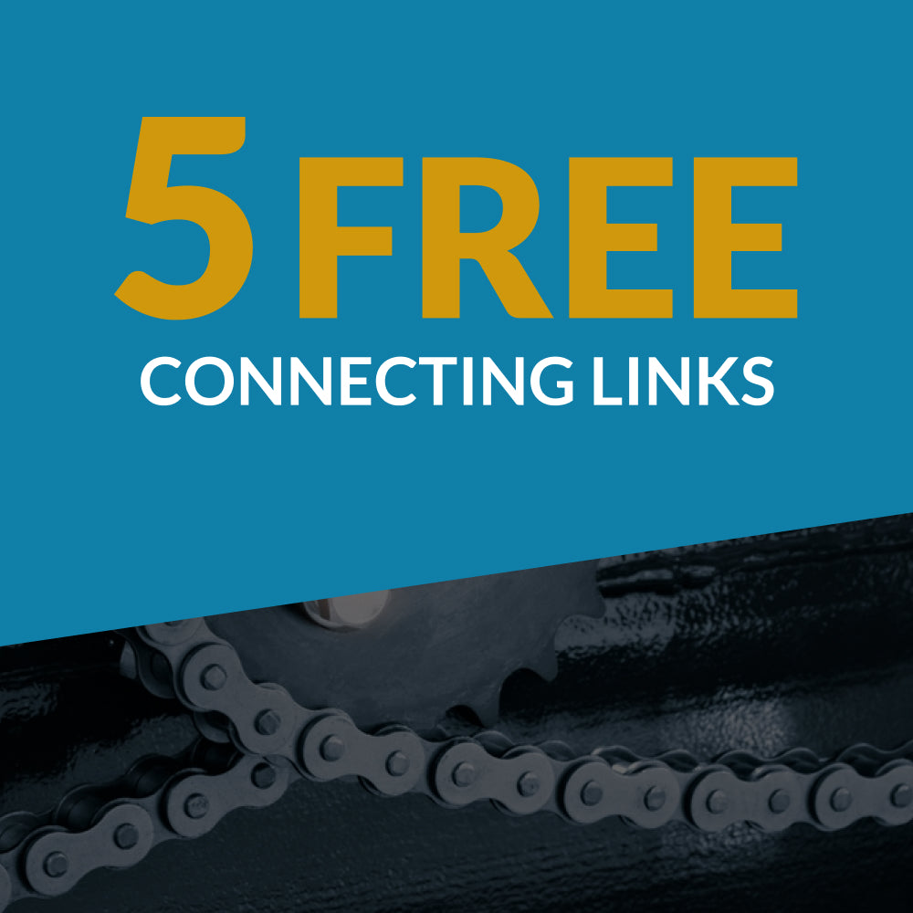 #35 Roller Chain x 50 feet + 5 Free Connecting Links