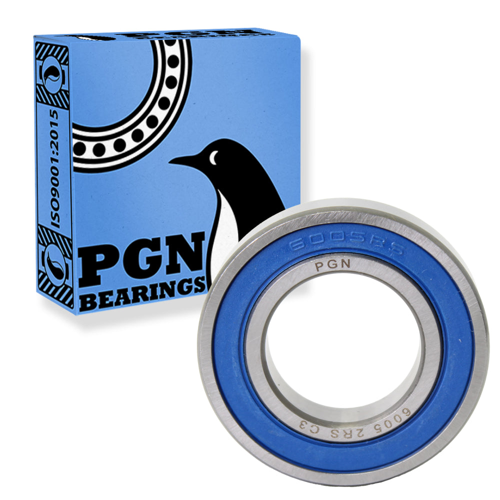 6005-2RS Ball Bearing - C3 Clearance - 25x47x12