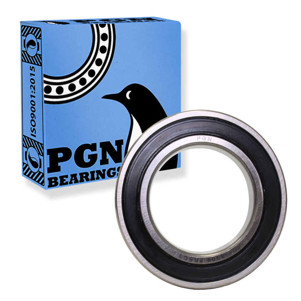 6009-2RS Bearing - Lubricated Chrome Steel Sealed Ball Bearing - 45x75x16mm Bearings with Rubber Seal & High RPM Support